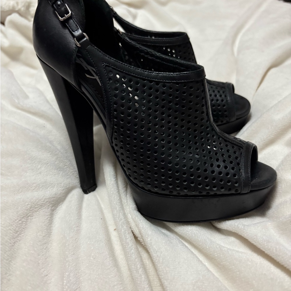 YSL Perforated Leather Heals